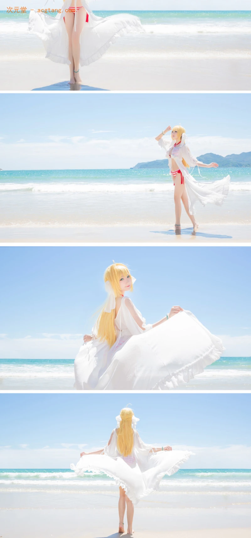 【Fate/Grand Order】cosplay图片 尼禄·克劳狄乌斯 夏日海滩泳装